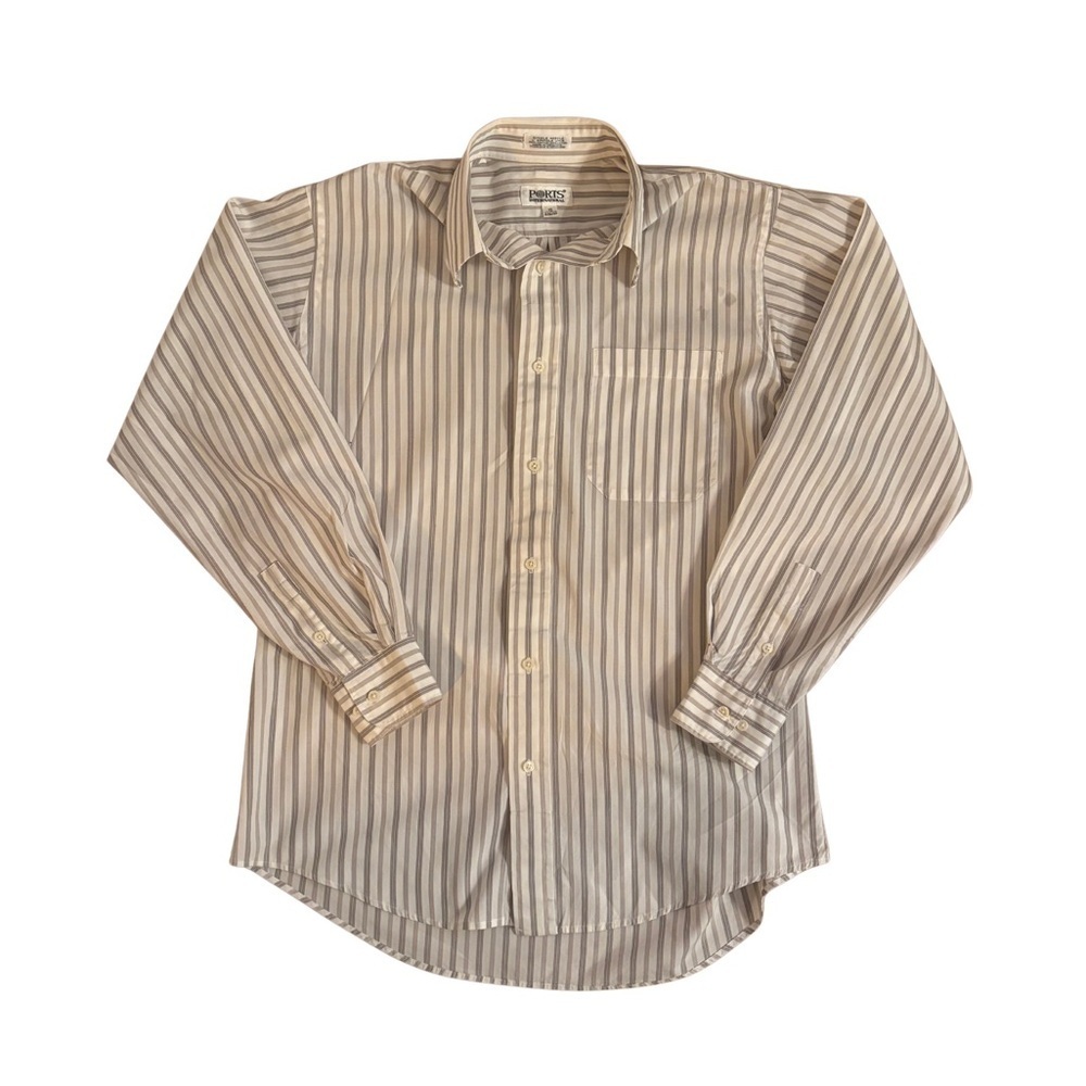 Vintage Ports Men's Striped Button-Down Shirt